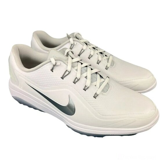 Nike React Vapor 2 Golf Shoes White Metallic Cool Grey Womens 8.5 - Picture 1 of 5